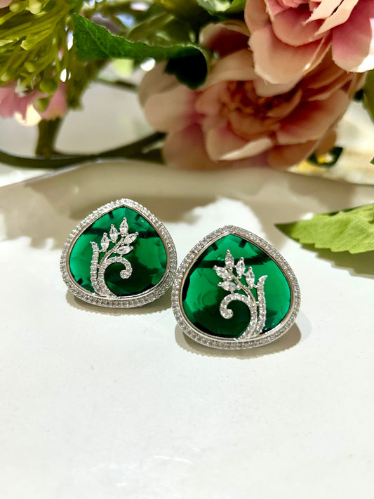 Sirah Studs - Emerald