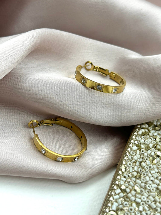 Alex 18K Gold Plated Hoops
