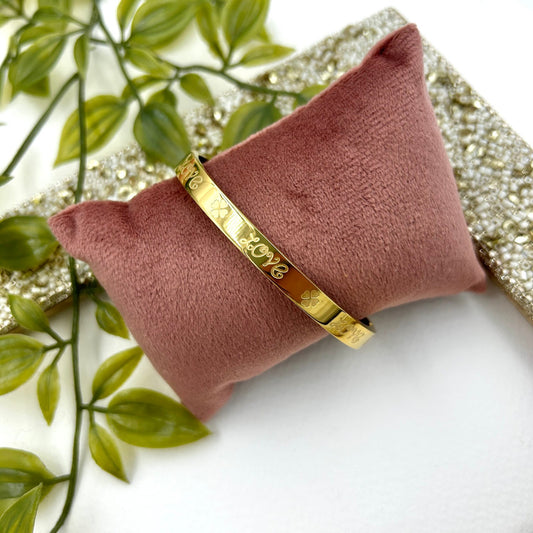 Love Clove Gold Bracelet