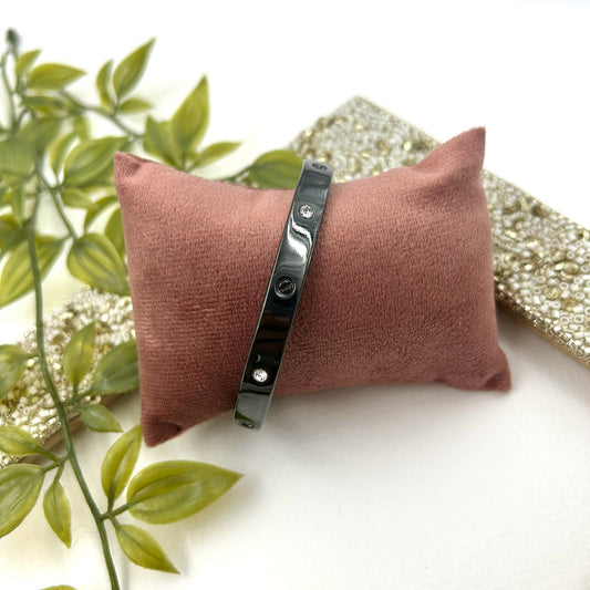 Carter Metallic Black Bracelet