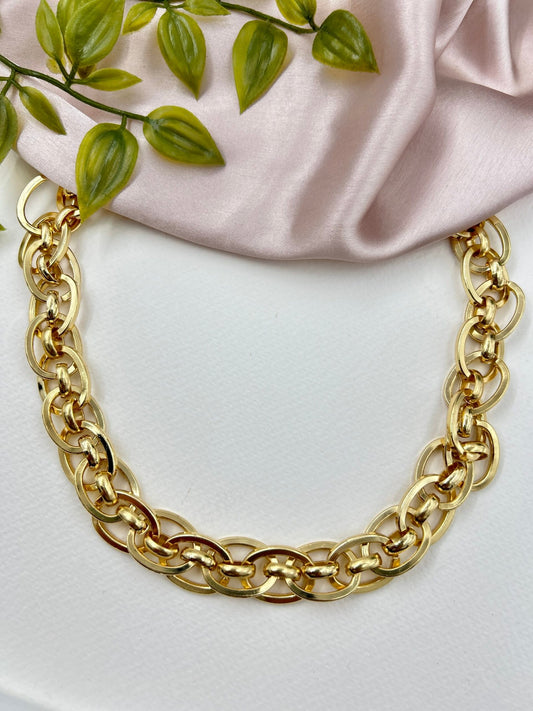 Double Link 18K Gold Plated Chain