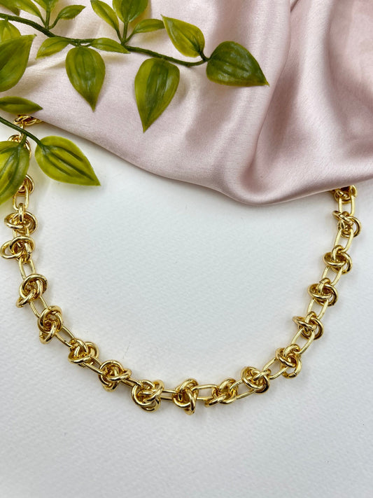 Knotty Link Chain Gold Plated