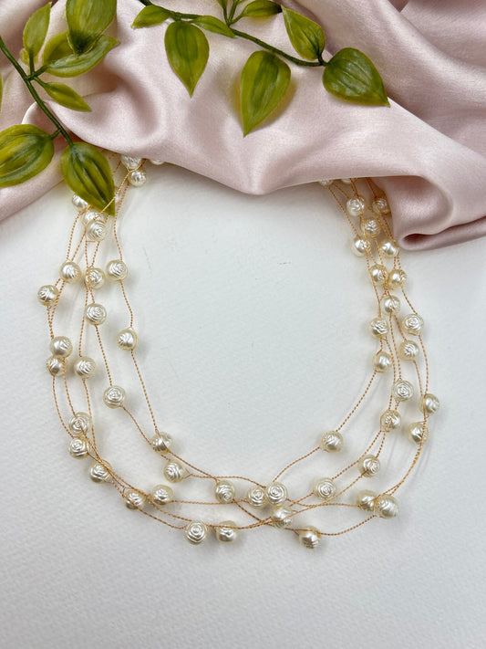 Agnes Five Line Pearl Chain