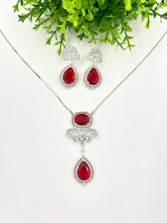 Regina AD Pendant Set - Red