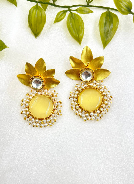 Petal Earrings - Yellow