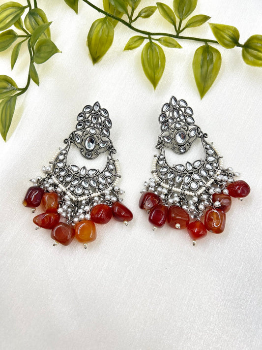 Khwaish Earrings - Orange