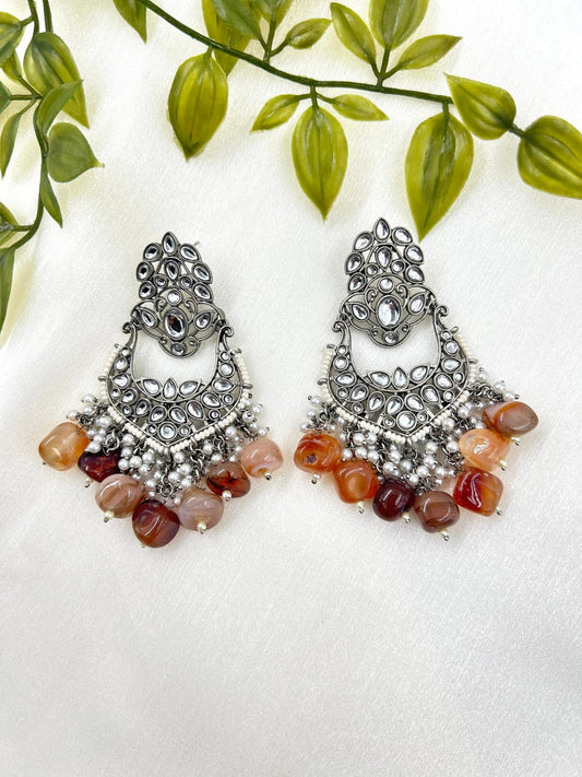 Khwaish Earrings - Peach