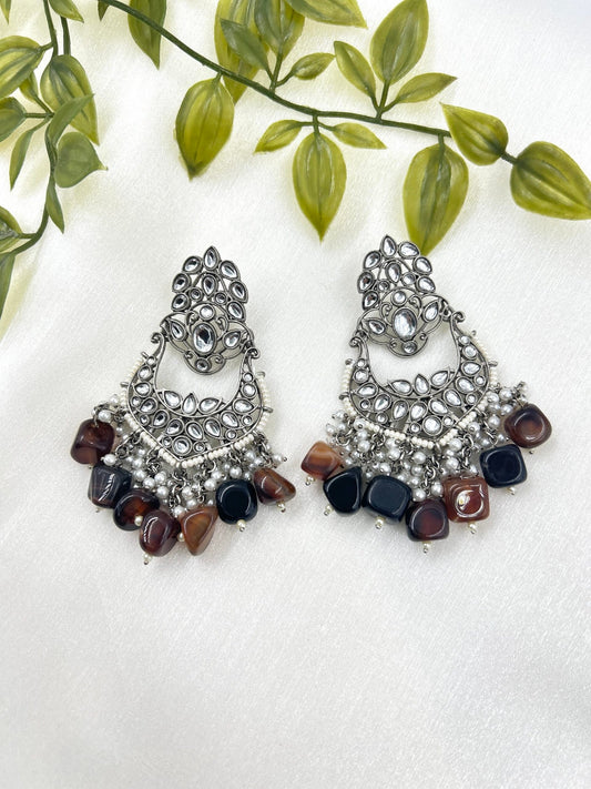 Khwaish Earrings - Brown
