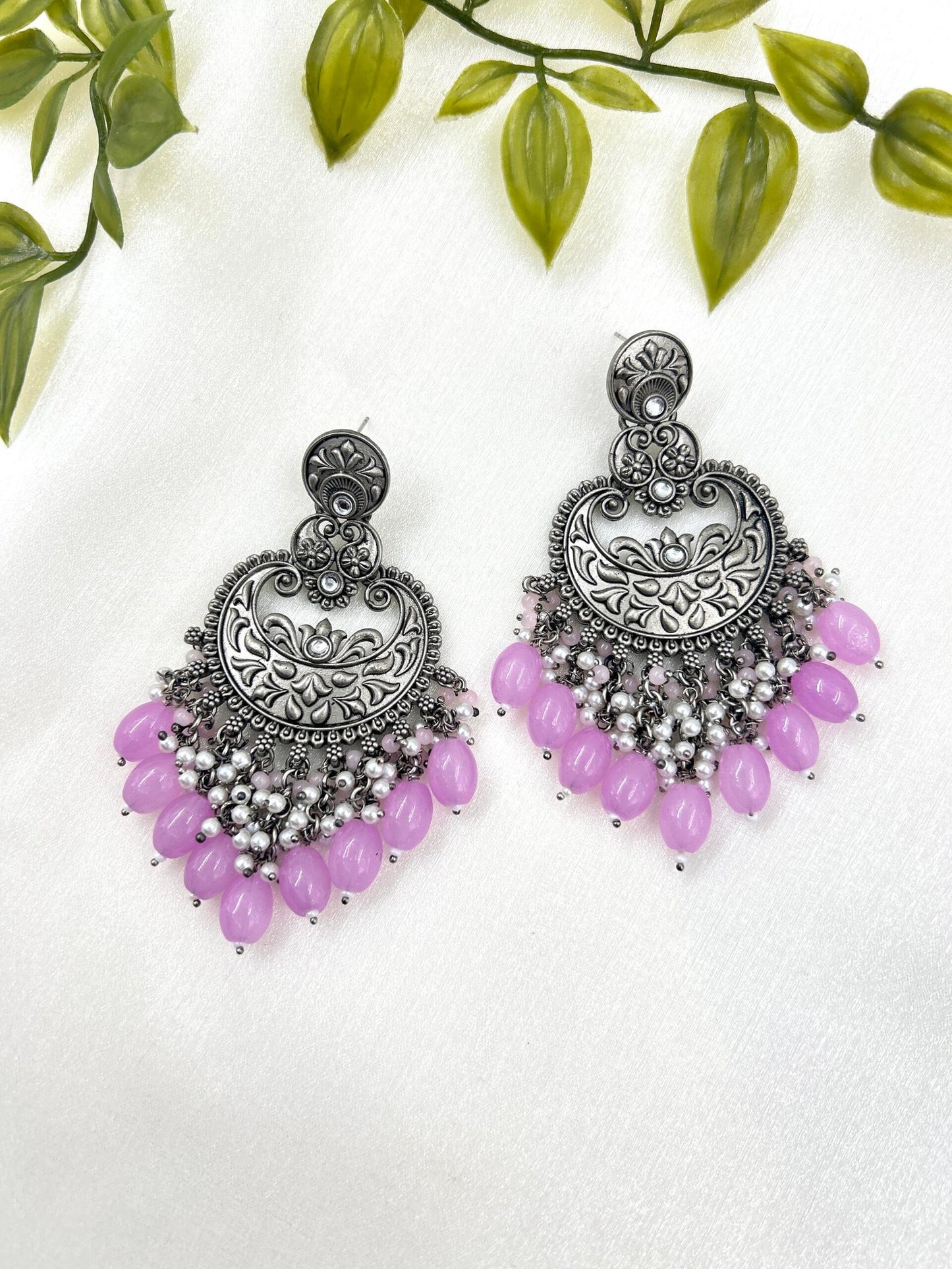 Qala Earrings - Lavender