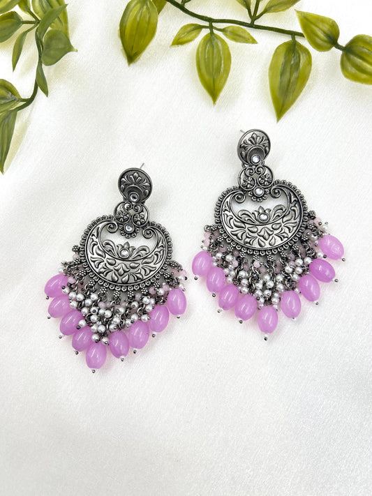 Qala Earrings - Lavender