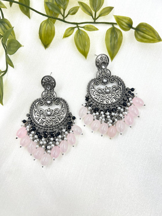 Qala Earrings - Light Pink
