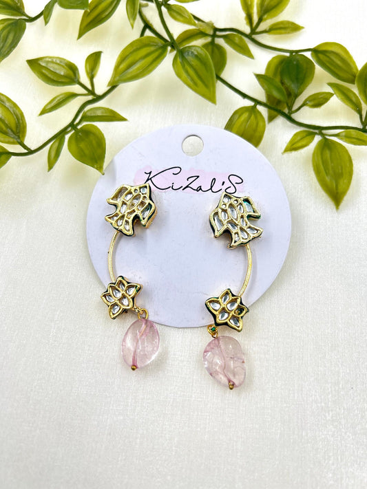 Vedika Earrings - Light Pink