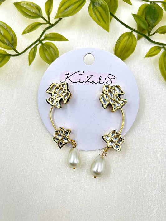 Vedika Earrings - Pearl