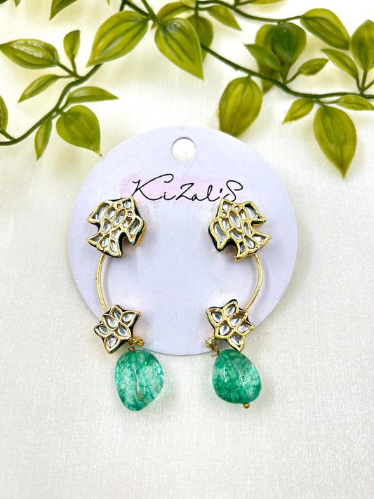 Vedika Earrings - Green