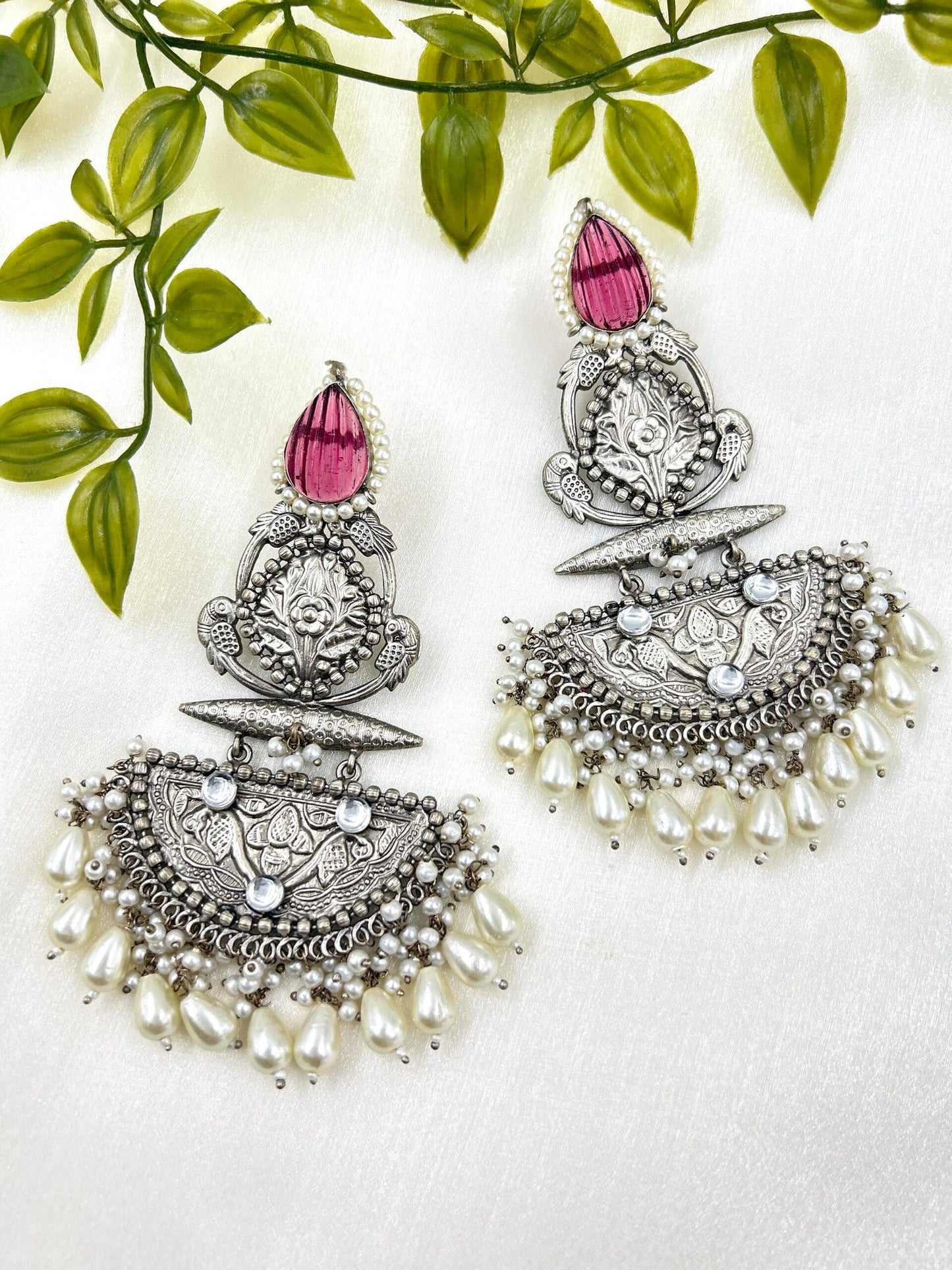 Qudrat Earrings - Pink