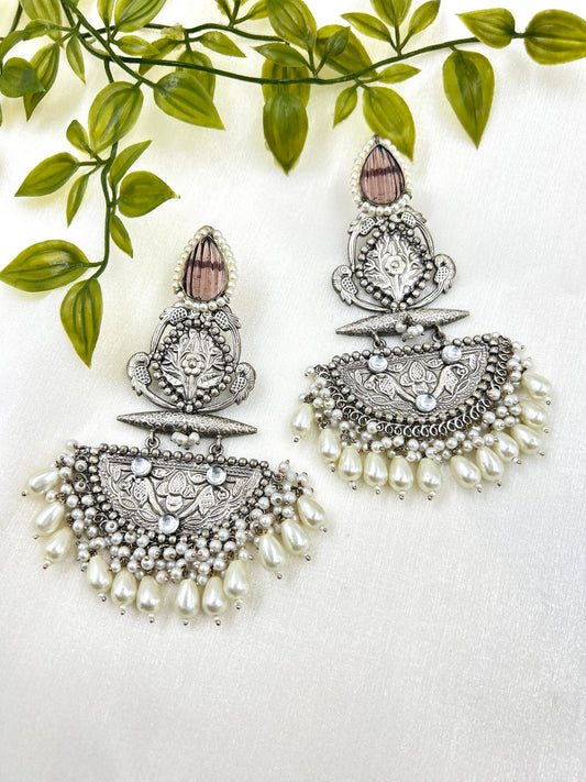 Qudrat Earrings - Light Pink