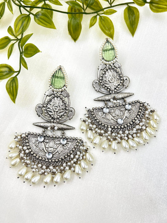 Qudrat Earrings - Green