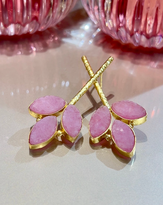 Aarna Earrings : Pink