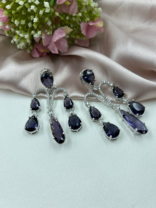 Frozen Earrings : Purple