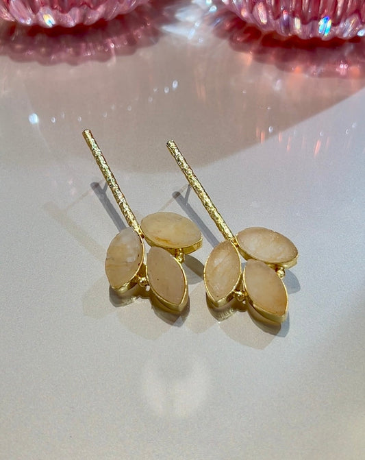 Aarna Earrings : Peach