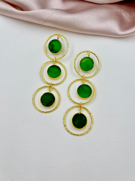 Navishkha Earrings : Green
