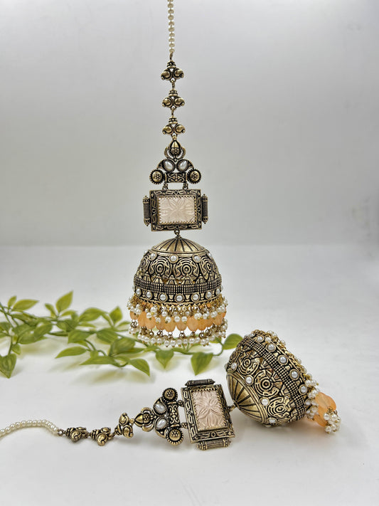 Jhoomer Jumbo Jhumka : Peach