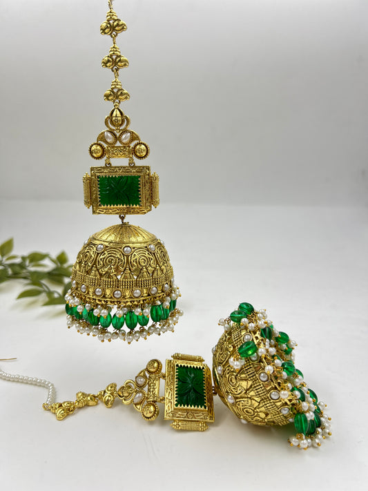 Jhoomer Jumbo Jhumka : Green