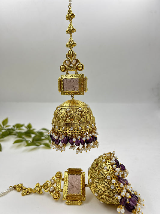 Jhoomer Jumbo Jhumka : Purple