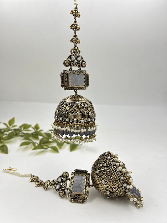 Jhoomer Jumbo Jhumka : Grey