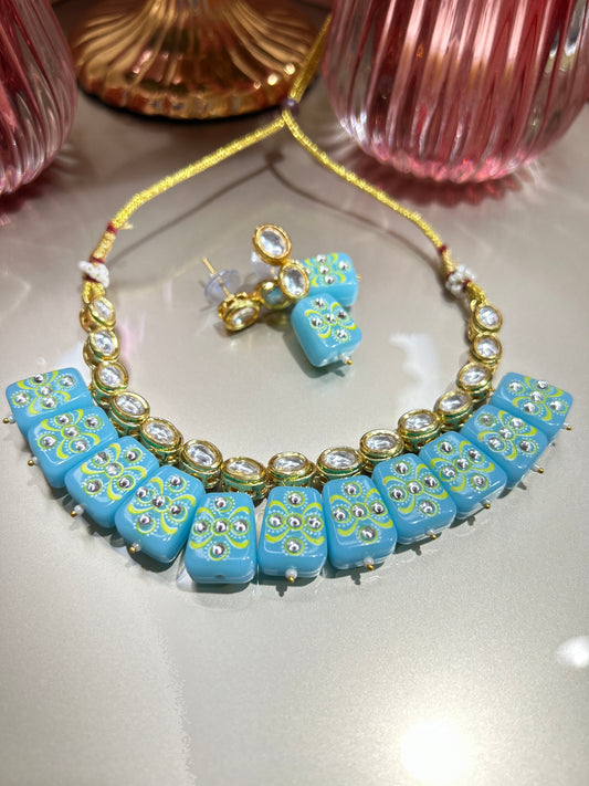 Kritika Neck Set : Sky