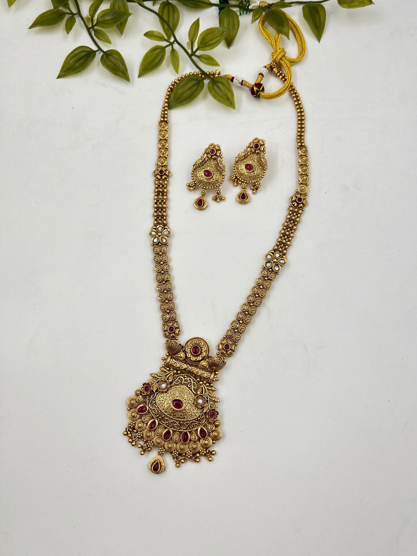 Ishani Gold Antique Long Necklace