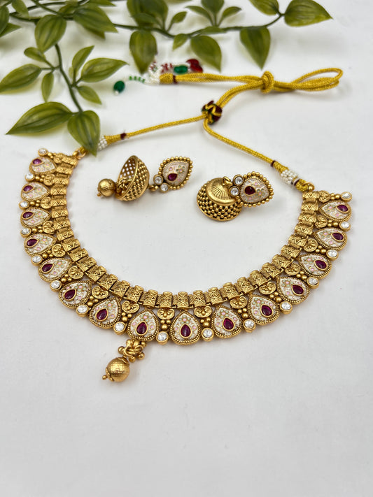 Sonakshi Gold Necklace : Ruby