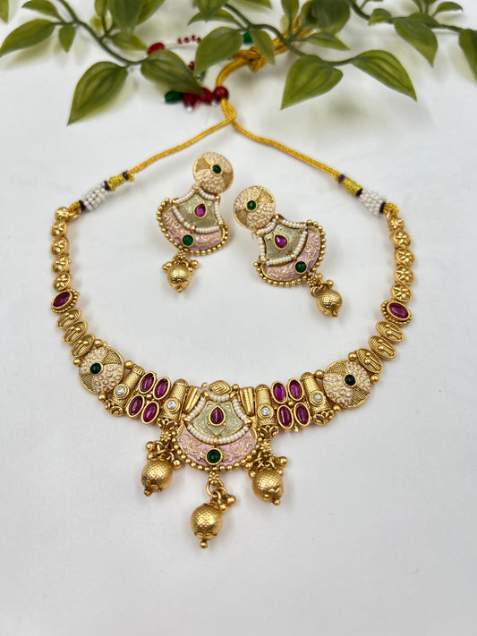 Shivika Gold Necklace : Multi