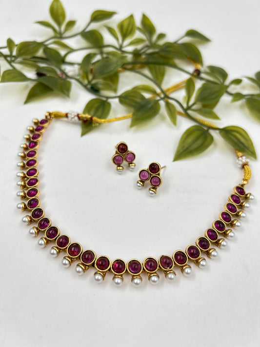 Supriya Necklace : Ruby
