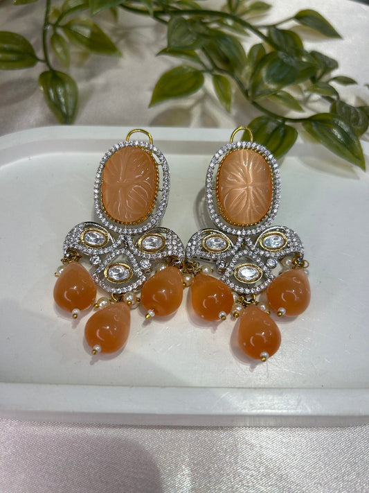 Swasti Earrings - Peach