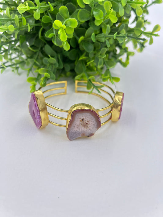 Agate Stone Bracelet : Rani-Purple