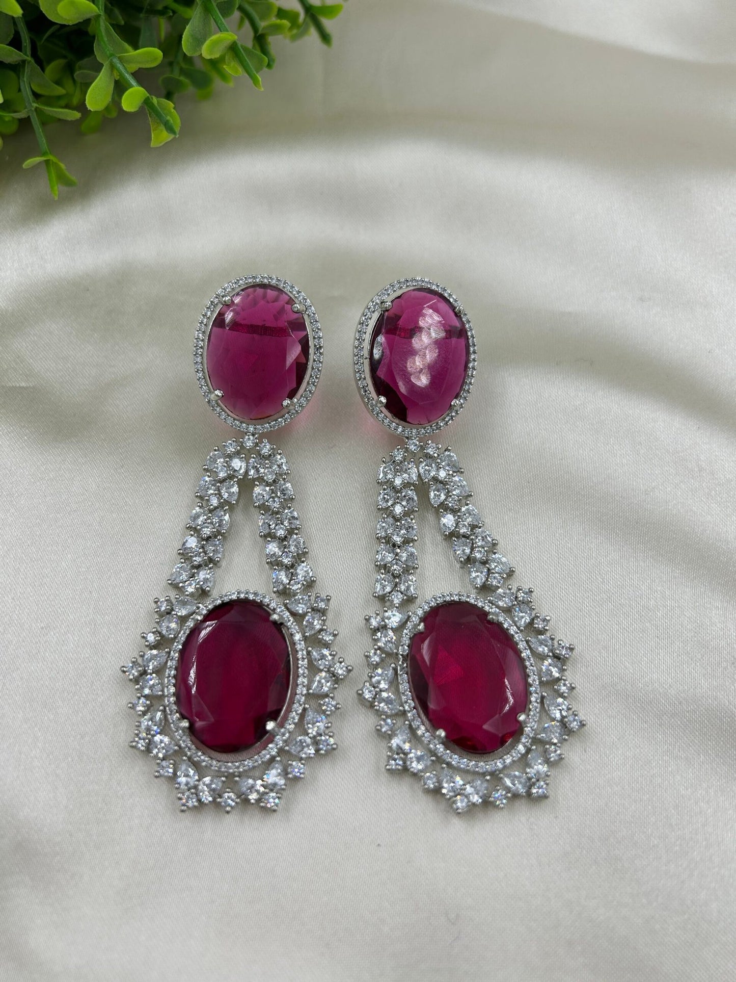 Rihanna Earrings - Ruby