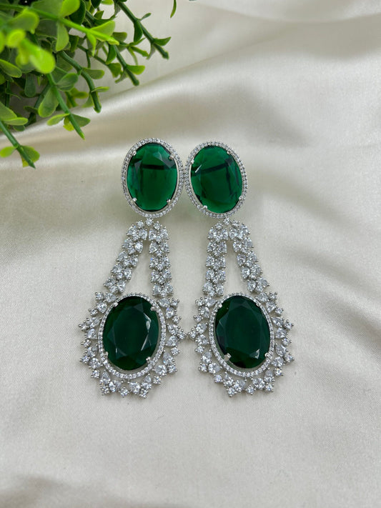 Rihanna Earrings - Emerald
