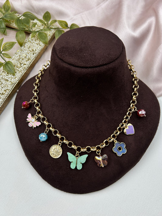 Charms Neckpiece : 3 (18k Gold Plated)