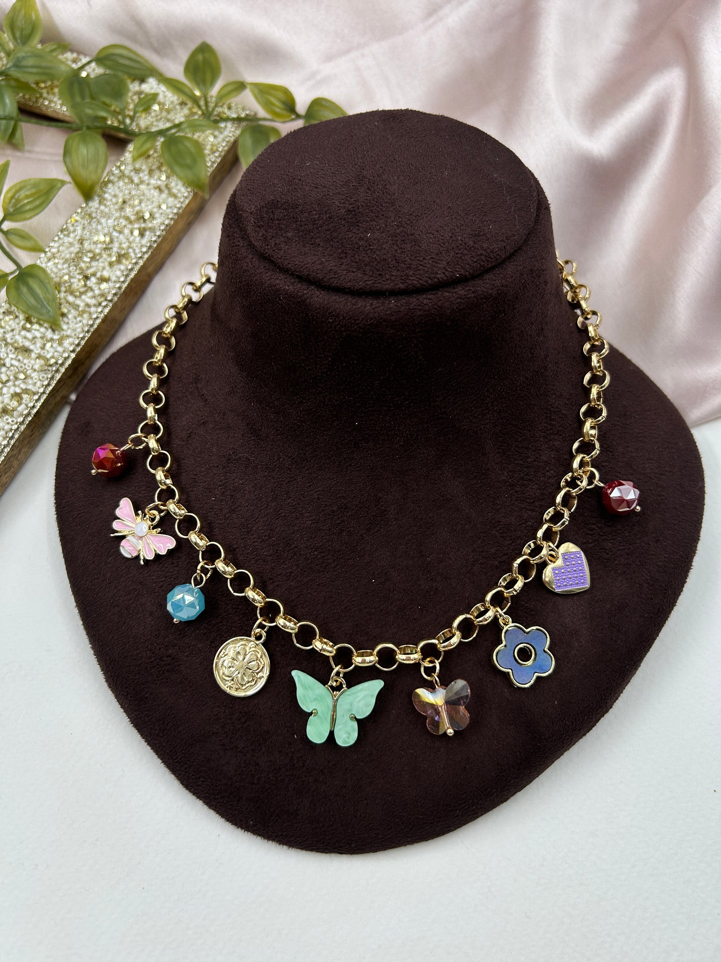 Charms Neckpiece : 3 (18k Gold Plated)