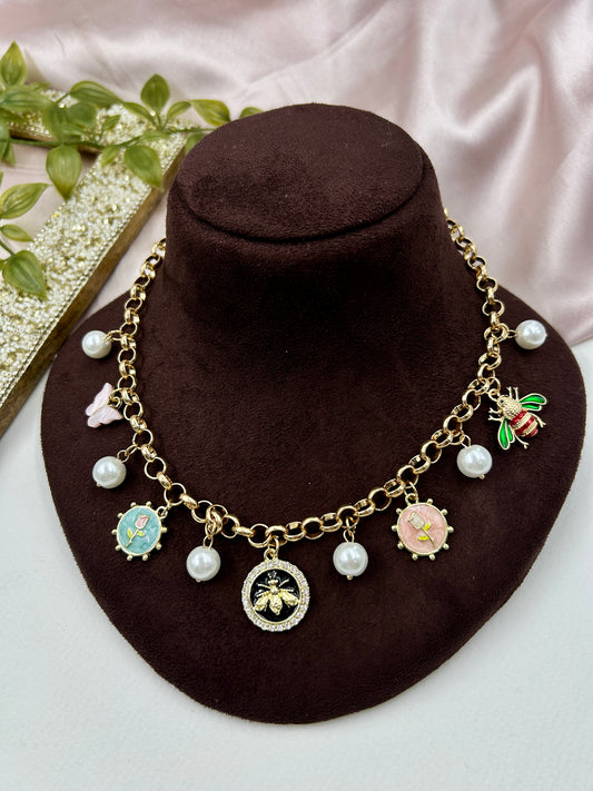Charms Neckpiece : 2 (18k Gold Plated)