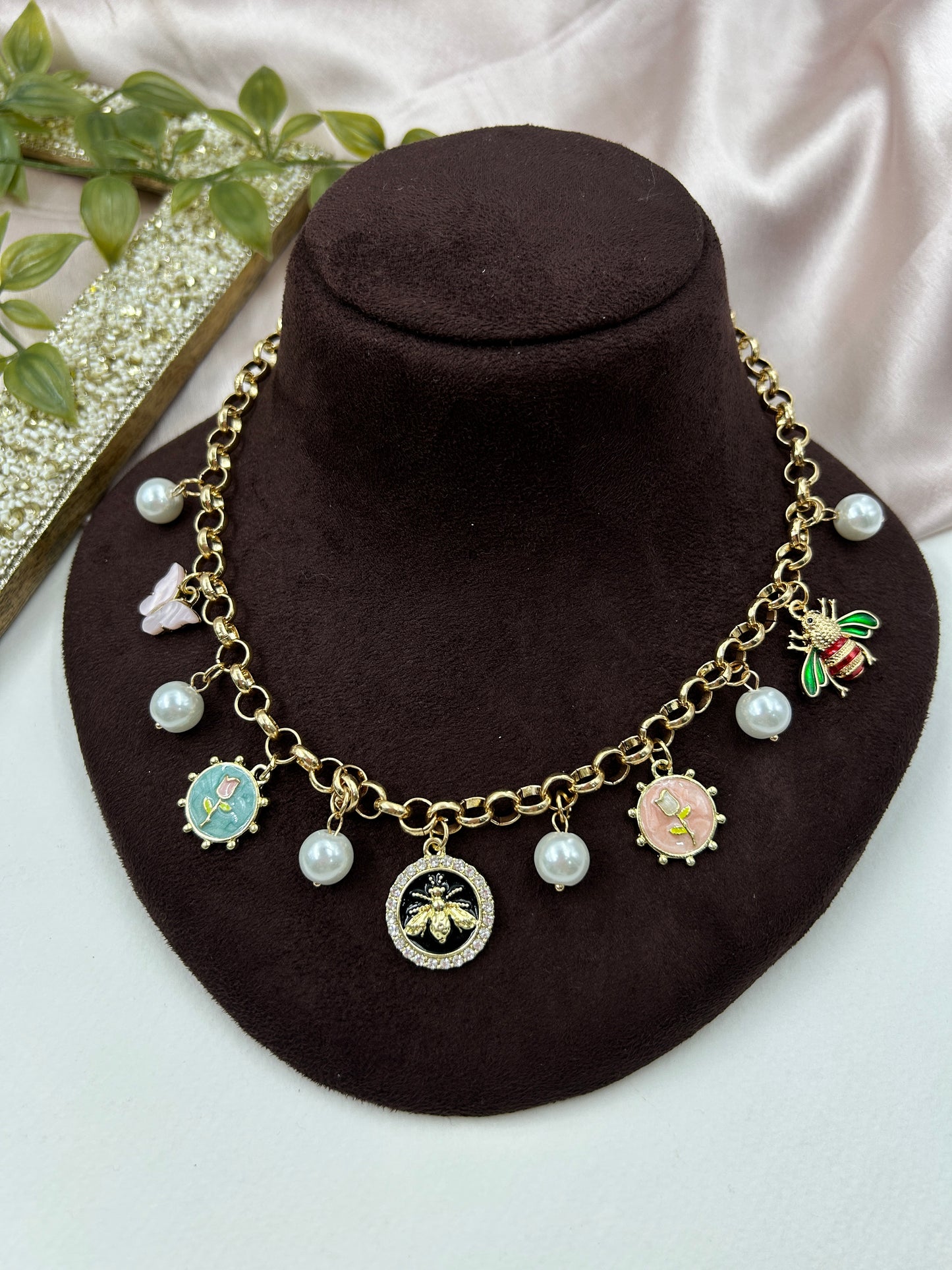 Charms Neckpiece : 2 (18k Gold Plated)