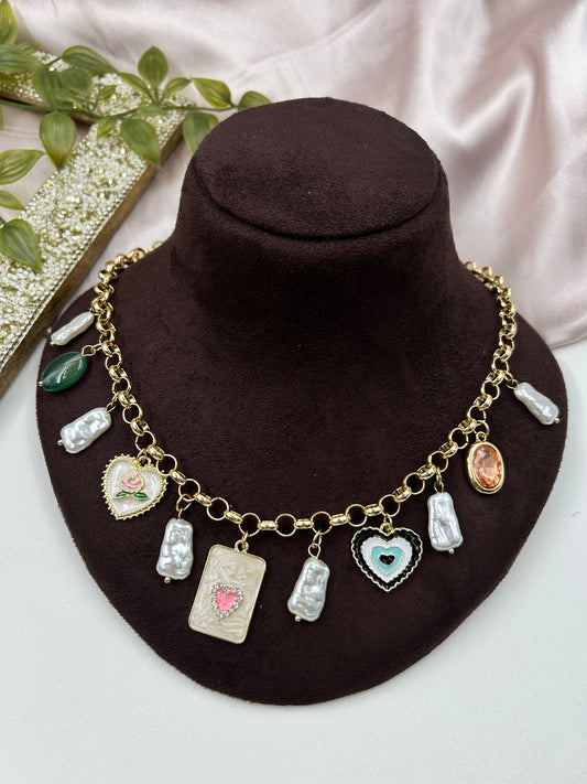 Charms Neckpiece : 1 (18k Gold Plated)