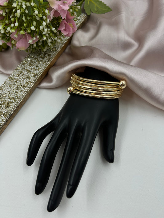 Infinity Coil Bracelet 18k Gold Plated Bracelet