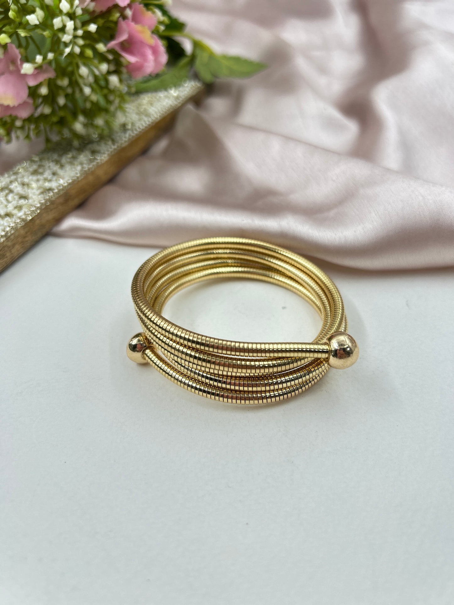 Infinity Coil Bracelet 18k Gold Plated Bracelet