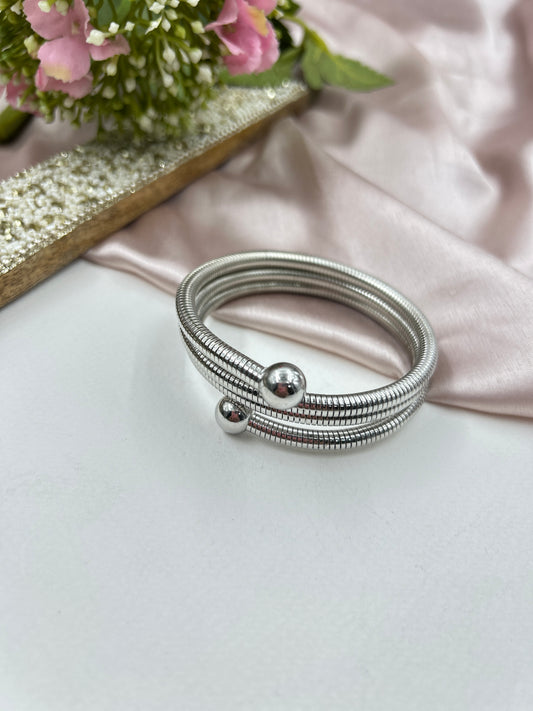 Infinity Coil Bracelet Silver Bracelet