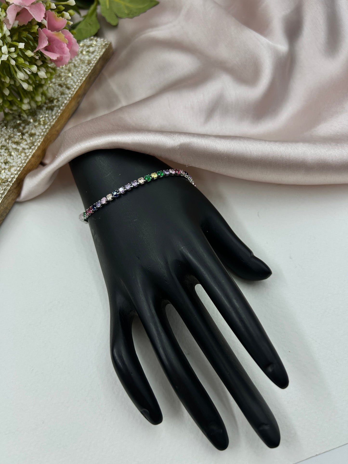 Silver Multi Tennis Bracelet