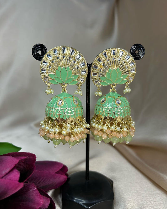 Kamal: Earrings - Mint