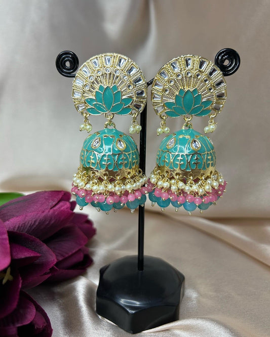 Kamal: Earrings - Turquoise