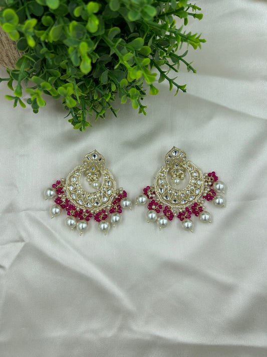 Vaanya Earrings - Magenta